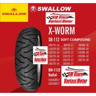 SWALLOW SOFT COMPOUND X WORM XWORM TUBLES Tire Ring 14 Ring 17 Ring 18 90/80-18 100/80-18 110/80-18 