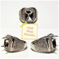 Ring Emban Micro Setting Desain perak Super Full Zirconnya Kotak Octagon