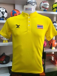 เสื้อ Orca คอจีน สีเหลือง รุ่นเชียร์ไทยแลนด์ ธงชาติอาร์มทอ