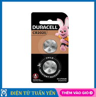 Pin nút áo CR2025 Duracell 3V Lithium (vỉ 2 viên) - Hàng chính hãng