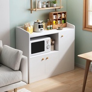 Kitchen Storage Cabinet Shelves White Minimalist Style 90cm