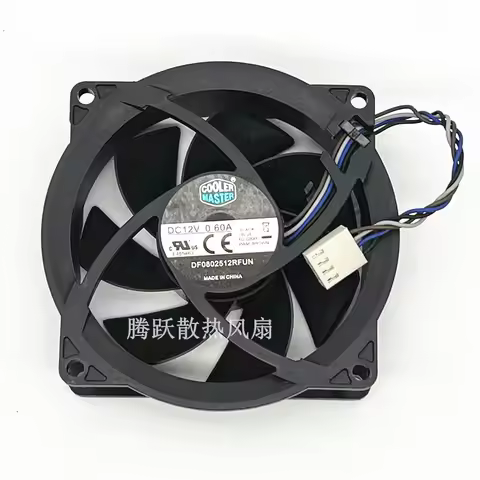 Cooler Master DF0802512RFUN DC 12V 0.6A 80x80x25mm 4-Wire Cooling Fan