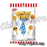 Naraya Emoji Ties Sour Candy - Rainbow Candy - Sour Sweets Candy - Lollipops - Rainbow Shape Soft Ca