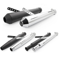 ท่อไอเสีย Mienaoye6247443ท่อไอเสียรถจักรยานยนต์แบบสากลย้อนยุควินเทจคลาสสิกชุบไฟฟ้า Escap Moto สำหรับ