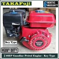 TAKAFUJI 7.0HP Gasoline Petrol Engine ( KEY Type ) - Heavy Duty - 6 Months Local Warranty -
