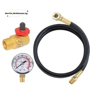 Air Tank Repair Kit W/Safety Valve, Pressure Gauge and 4 Feet Air Tank Hose Assembly Parts Kit for P