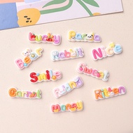 Cartoon Glossy Photocard English Brand diy Resin Accessories Jewelry Handmade Hairpin Phone Case Wat