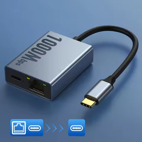 USB Network Card Ethernet Adapter for Chromecast Google TV Type-C to RJ45 Network for Smartphones Ta