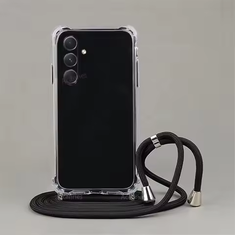 A 15 25 35 55 05 Transparent Crossbody Necklace Lanyard Case For Samsung Galaxy A15 4G A25 A35 A55 5