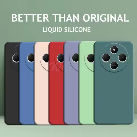 For Xiaomi POCO C75 Case Liquid Silicone Plain Rubber TPU Protector Case POCO C75 Cover TPU Phone Co