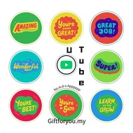 💦 U-T-U-B-E -no-a-d-d-d-s- £or Android saja | Pm dapat info lanjut | Round Sticker 💦