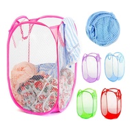 1pc Foldable Pop Up Mesh Washing Laundry Basket Bag\Foldable Washing Laundry Basket Bag Pop Up Hamper Clothes Socks Mesh Storage Bin\ Cash on Delivery big sale Clothes toy quilt storage organizer laundry bag for dirty clothes drying rack laundry mesh