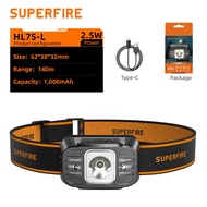 【Great discount】SUPERFIRE HL75-S 5W LED Rechargeable Headlamp Strong Bright Outdoor Waterproof Work 
