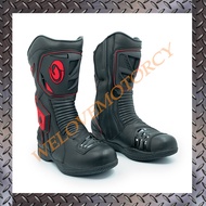 รองเท้าขี่มอเตอร์ไซค์ รองเท้าขับมอไซ รองเท้าขับbigbike รองเท้าARCX L60566 Black/Red วัสดุหนังวัวแท้+กันน้ำได้ดี