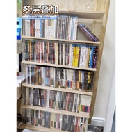 [Model Display Box] Anti-dust Solid Wood CD Rack Wooden Storage Creative Display Rack DVD CD Video R