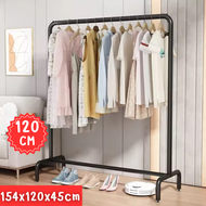 KPLราวตากผ้า ราวแขวนผ้า ราว120CM ราวบาร์คู่ ราวตากผ้าตั้งพื้น ราวตากผ้าเสาเดี่ยว ราวแขวนเสื้อผ้า ราว