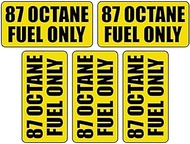Kramer 5 pk 87 Octane Fuel ONLY Vinyl Decals Fuel Door Transfer Tank Gas Cap Car 2 х 1 in.