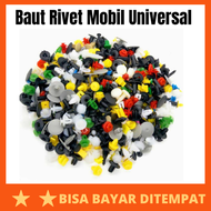 Baut Rivet Mobil Universal 200 PCS / Set Baut Mur Klip Clip Klep Perekat Pin Kancing Rivet Body Bodi