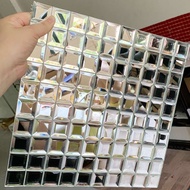 Five sided beveled crystal glass mosaic mirror ceramic tile TV background wall, entrance wall, sticker cashier GW92