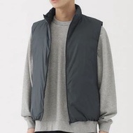 MUJI 男裝輕量便攜式企領羽絨背心外套