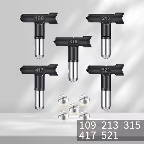 Airless Spray Gun Nozzle Tips 109/213/315/417/521 with Seals, Reversible Tungsten Steel Paint Spraye