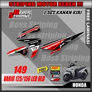 STIKER MOTOR STRIPING HONDA VARIO LED LAMA 125 150 THN 2015 2016 2017 2018 KODE M149 STICKER MOTOR