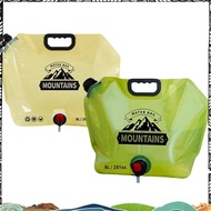 Camping 2PCS 2 Gallon  Water Container with Spout, Foldable Empty Gallon Jug for Outdoor Hiking
