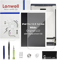 iPad Pro 12.9 1st Gen True Original OEM Display Digitizer LCD Screen Replacement Touch Assembly A1584 A1652 Premium Repair Kit (White)