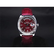 Watch Series118139Grape Red Unisex DD Watch day-date Automatic Mechanical 2836 Movement with Men's W