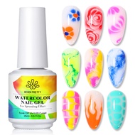 Born Pretty Blooming Gel Polish Watercolor Transparent Base Top Coat Soak Off Nail Art Varnish