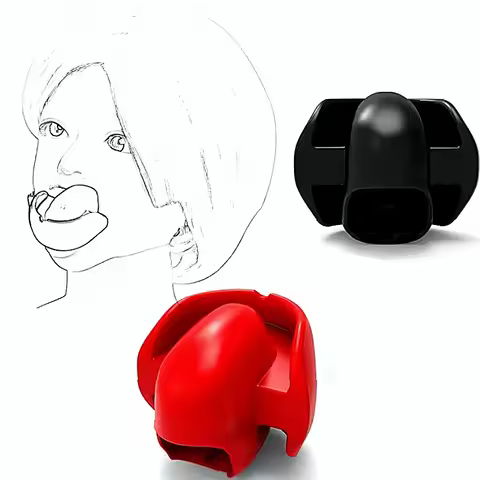 BDSM Silicone Mouth Gag Bondage Belt With Slave Ball Accessory Creates Perfect Erotic Experience For
