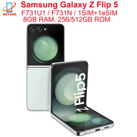 Samsung Galaxy Z Flip 5 Flip5 5G F731U1 F731N 6.7" AMOLED NFC Snapdragon Unlocked Foldable Original 