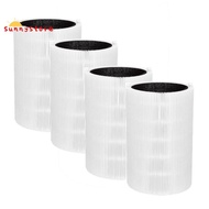 Replacement for  Blue Pure 411, 411+ &amp; MINI Air Purifiers HEPA and Activated Carbon Composite Filter, 4 Pack