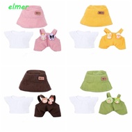 ELMER Doll's Outfit, Casual Wear Hanging Pants  Clothes, Fashion Set Fisherman's Hat Handmade White 