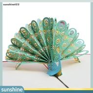  Creative Peacock 3D Pop Up Paper Greeting Card Festival Birthday Christmas Gift