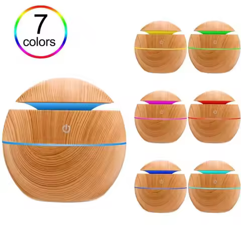 Humidifier Electric Air Aroma Diffuser Wood Ultrasonic Air Humidifier Essential Oil Aromatherapy Coo