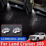 For LC300 2022-2025 Lc300 70th Anniversary Logo Projection Lamp Car Door Pedal Light Accessories cou