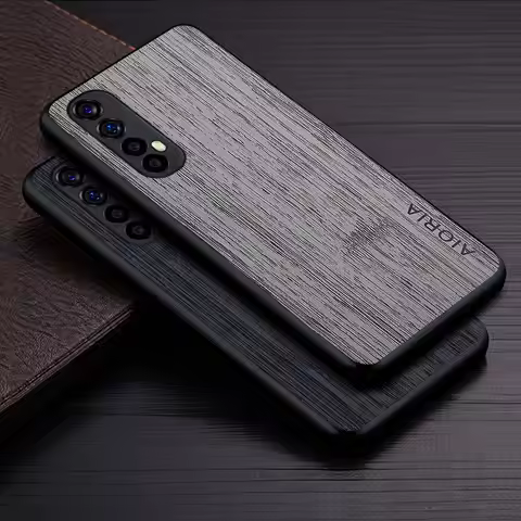 Case for Oppo Realme 7 Pro 5G 4G funda bamboo wood pattern Leather phone cover Luxury coque for oppo