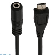 zebeaacc Micros USB 5p To 3 5mm Cord For Active Microphones Black 11 81inches Long