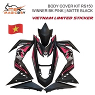 MAGIC BOY RACING BODY COVER SET RS RS150 V1 V2 HONDA WINNER BLACK PINK