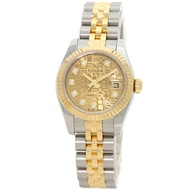 勞力士 179173G Datejust 10P 鑽石手錶不鏽鋼 SSxK18YG 女士腕錶 ROLEX