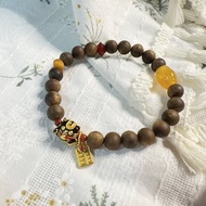 鹿鳴手作 復古沉香木招財貓手鏈 送朋友