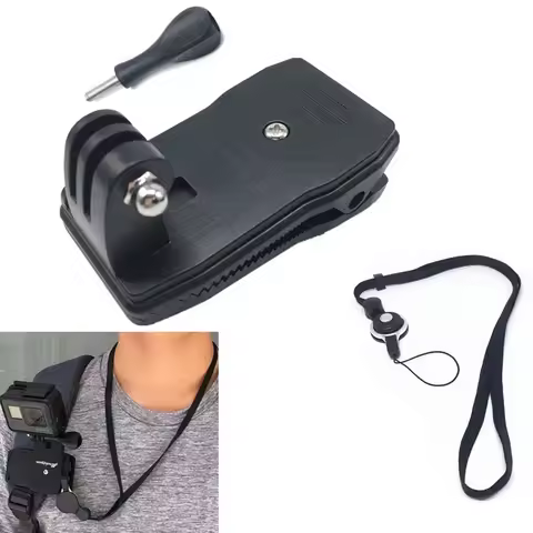 Anordsem for Go Pro Accessories 360-Degree Rotation Clip Mount For GoPro Hero 13 12 11 10 9 8 7 6 5 