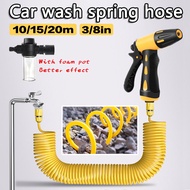 11mm Spring hose Retractable Coil Flexible Garden Water Hose Car Cleaning Spring Pipe EVA Hose Water