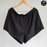 (4XL-XL) กางเกงวิ่งขาสั้นผู้หญิง คนอ้วน ไซส์ใหญ่ พลัสไซส์ มีซับใน ใส่ออกกำลังกาย เล่นโยคะ สะโพก 42-5