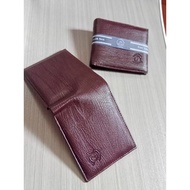 Bona safari regular folding wallet with neat stitching logo, free box, 2 color variants from anton h