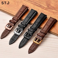 STJ Calfskin Leather Watchband 18mm 19mm 20mm 21mm 22mm 24mm Women Men Strap for Tissot Seiko Watch