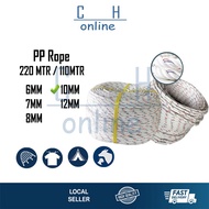 10mm PP Rope  [220mtr/110mtr] /Tali PP Nylon Putih /Nylon Rope / Tali Nylon /Nylon White PP Rope /10