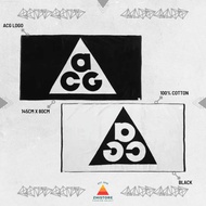 [ZhiStore] Nike ACG Logo Towel Pure Cotton Large Bath Double-Sided Black White FJ2366-012