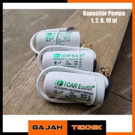 Top Sale! Kapasitor Bulat Icar Ecofill 1 1,5 8 10 Uf Ori Pompa Air Mesin Cuci Ka